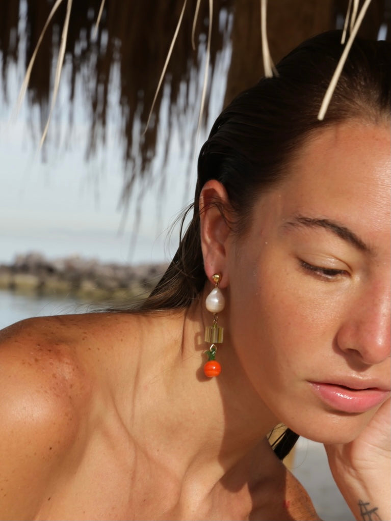 Tangerine earrings