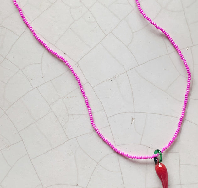 Pink Chili Necklace